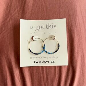 Two Jaynes Morse Code Hoop Earrings